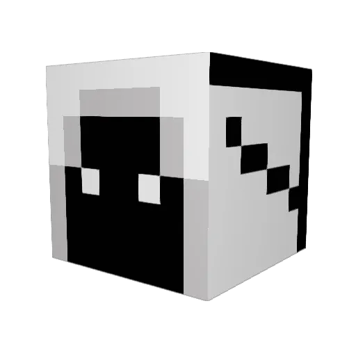 Zambaks Minecraft avatar head, 3D render
