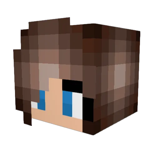 Zambal Minecraft avatar head, 3D render