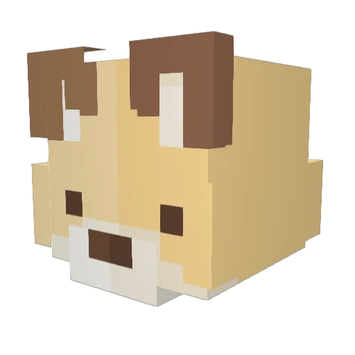 Zambeh Minecraft avatar head, 3D render