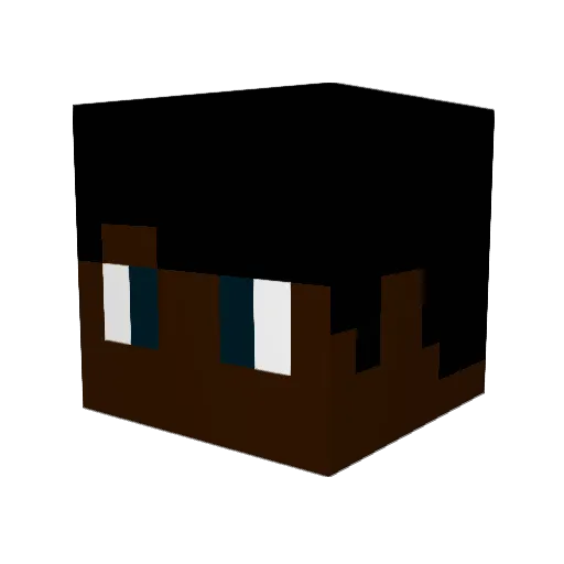 Zambieeeeee Minecraft avatar head, 3D render