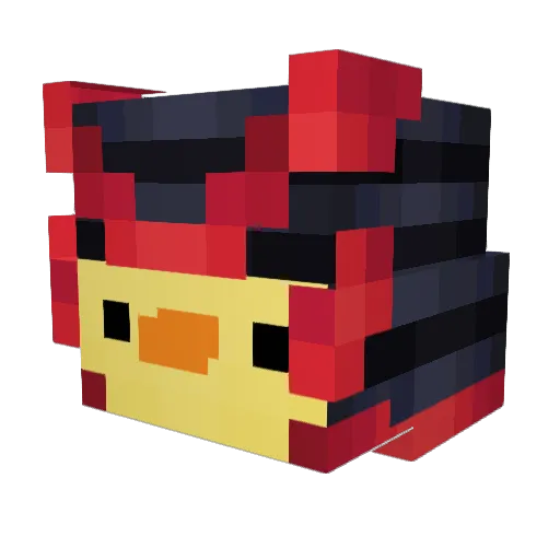 Zambinos Minecraft avatar head, 3D render