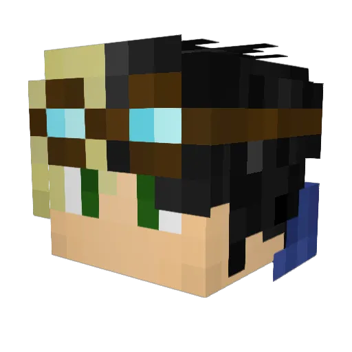 Zambizo Minecraft avatar head, 3D render