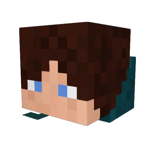 Zamedje Minecraft avatar head, 3D render