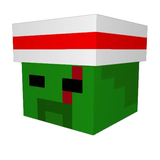 Zamfir Minecraft avatar head, 3D render