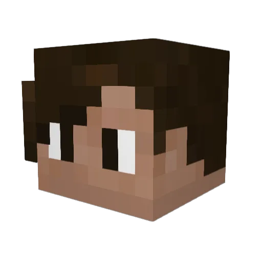 Zamidor Minecraft avatar head, 3D render