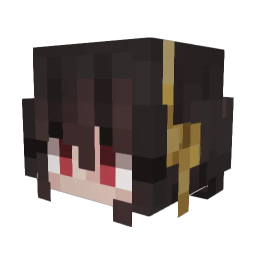 Zamoel Minecraft avatar head, 3D render
