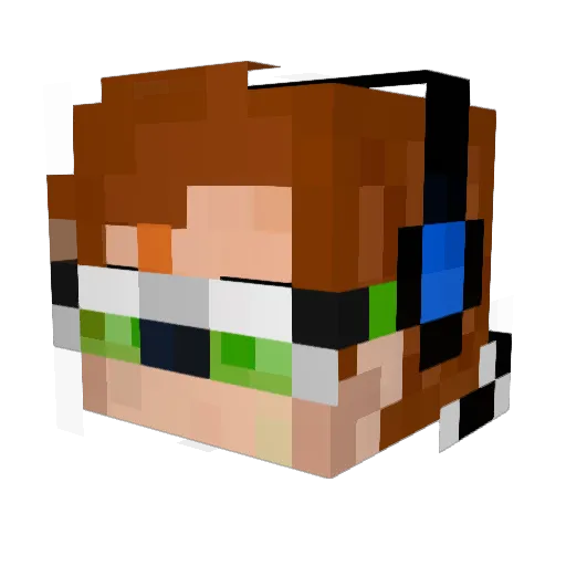 Zamora28 Minecraft avatar head, 3D render