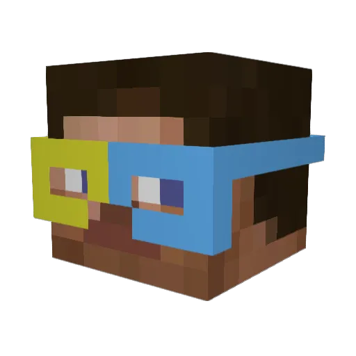 Zamoroska_ Minecraft avatar head, 3D render