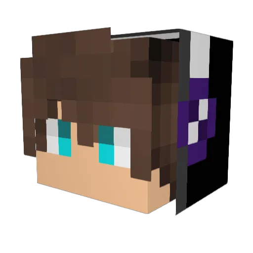 ZanBlaze Minecraft avatar head, 3D render