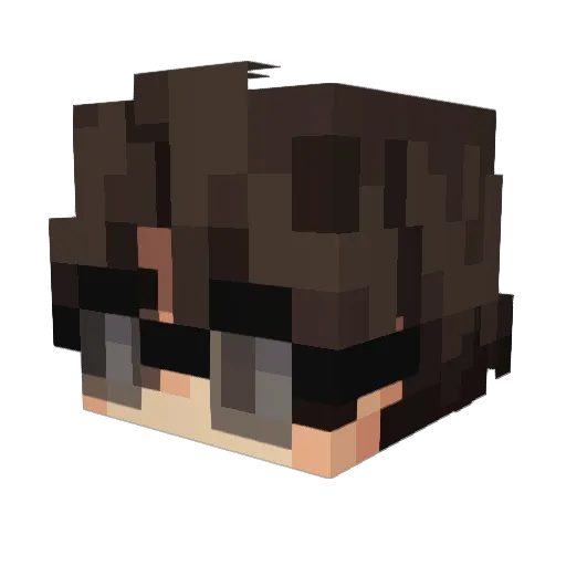 ZanGG Minecraft avatar head, 3D render