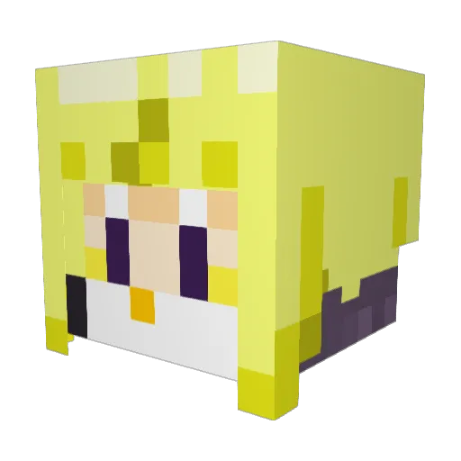 ZanSusie Minecraft avatar head, 3D render