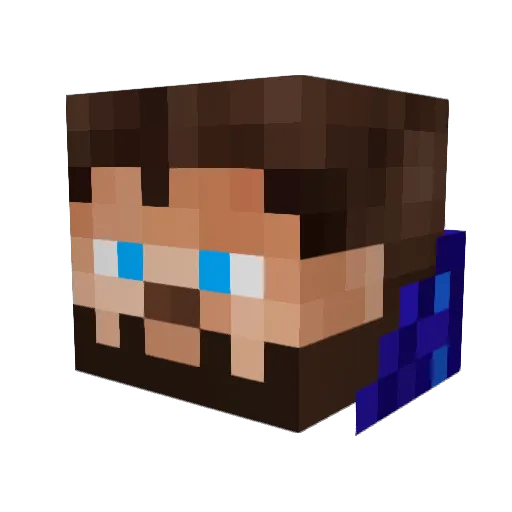 Zanandar Minecraft avatar head, 3D render