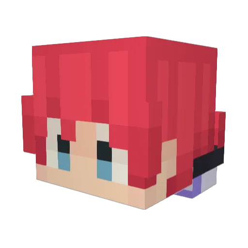 Zanander Minecraft avatar head, 3D render