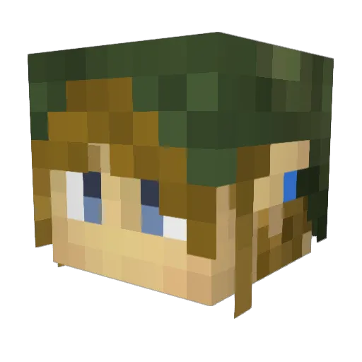 Zanarknd Minecraft avatar head, 3D render