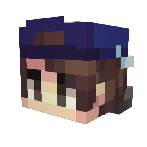 Zandberg Minecraft avatar head, 3D render