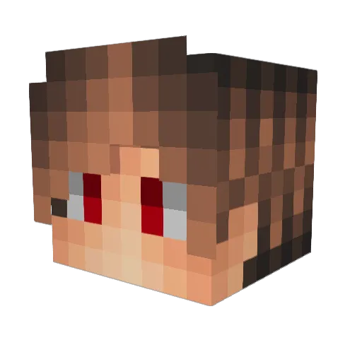 ZandeeElegant Minecraft avatar head, 3D render