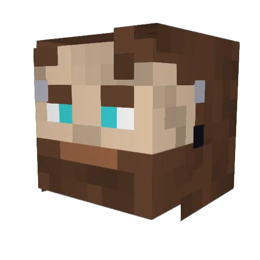 Zander108 Minecraft avatar head, 3D render