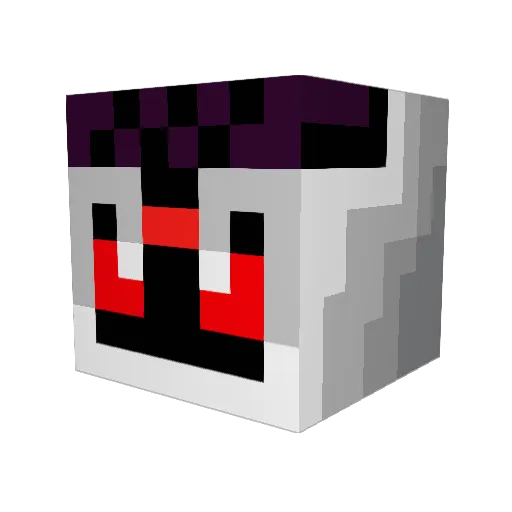 ZanderHire Minecraft avatar head, 3D render