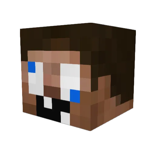 Zanderb18 Minecraft avatar head, 3D render