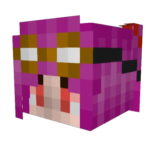 Zanderbell Minecraft avatar head, 3D render