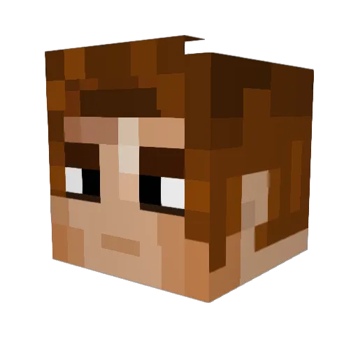 Zanderlightning Minecraft avatar head, 3D render