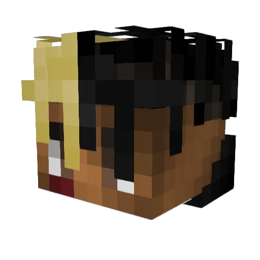 Zanderrtron1423 Minecraft avatar head, 3D render