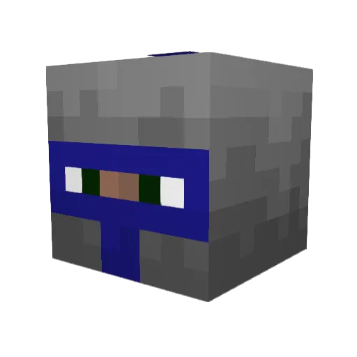 Zandrillon Minecraft avatar head, 3D render