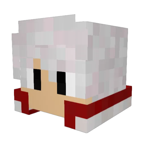 Zandrya Minecraft avatar head, 3D render