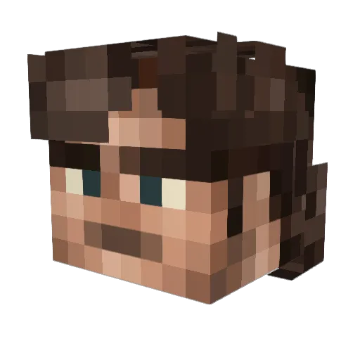 Zane18 Minecraft avatar head, 3D render