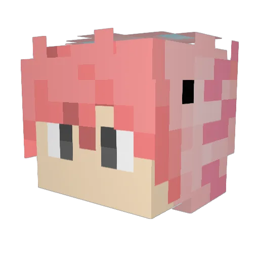 ZaneTheCrafter Minecraft avatar head, 3D render