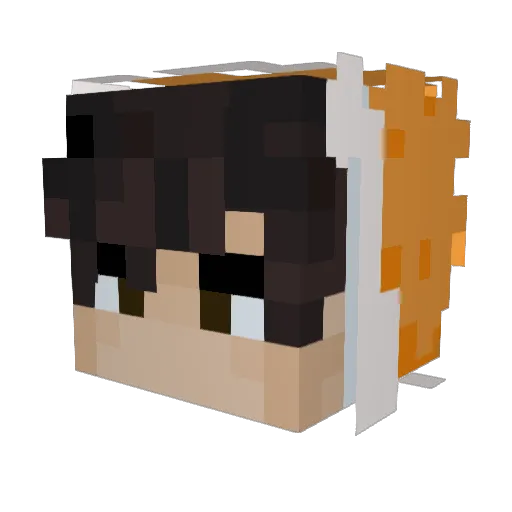 ZaneeC Minecraft avatar head, 3D render
