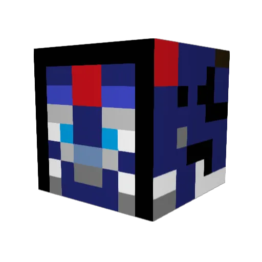 Zanenoth Minecraft avatar head, 3D render