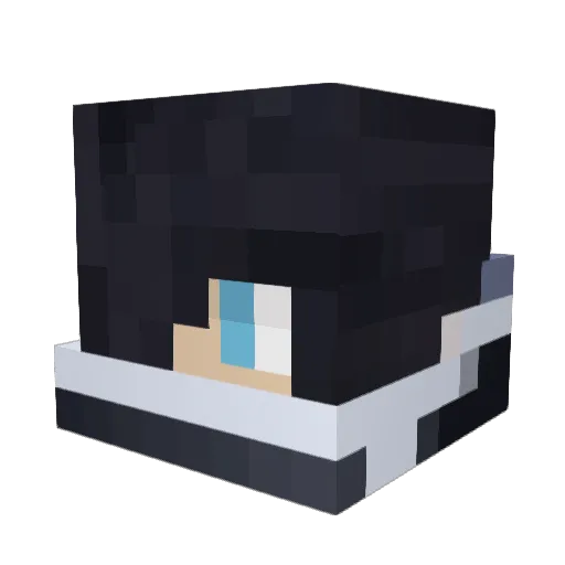 ZanetheAphmauKid Minecraft avatar head, 3D render