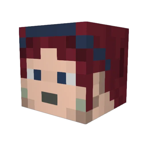 ZanethePain4 Minecraft avatar head, 3D render