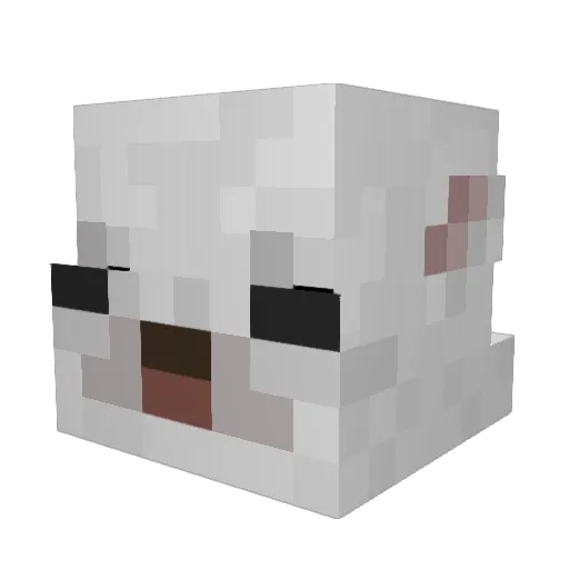 ZanetteV2 Minecraft avatar head, 3D render