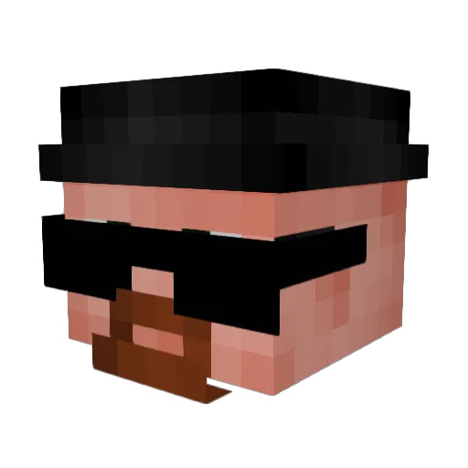 Zang1957 Minecraft avatar head, 3D render