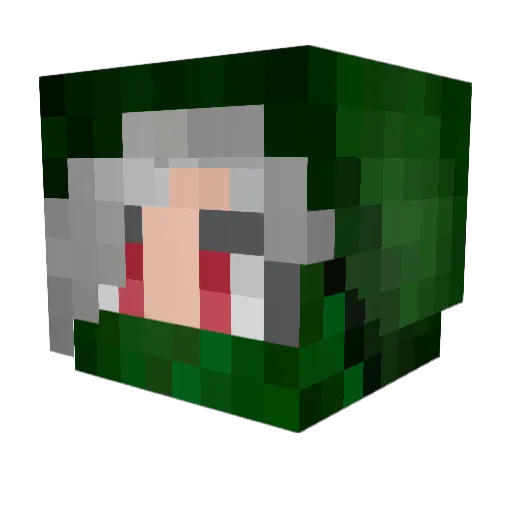 Zangbeast Minecraft avatar head, 3D render