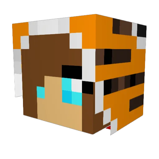 Zangestu Minecraft avatar head, 3D render