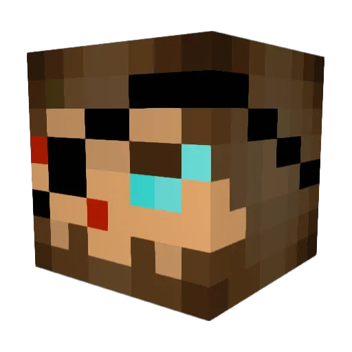Zangy_ Minecraft avatar head, 3D render