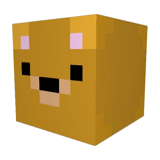 Zangzadam_ Minecraft avatar head, 3D render