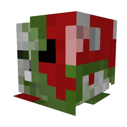 Zanhana Minecraft avatar head, 3D render