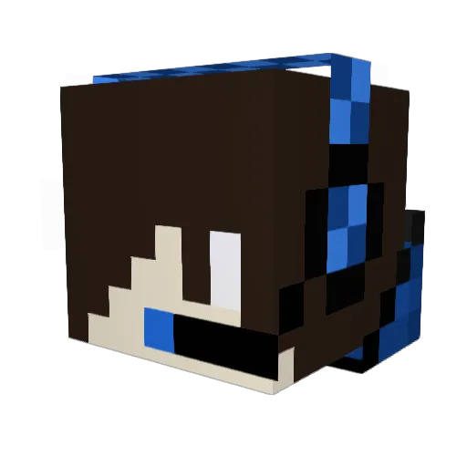 Zanhin Minecraft avatar head, 3D render