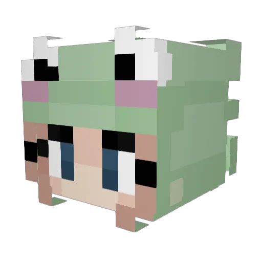 Zaniatte Minecraft avatar head, 3D render