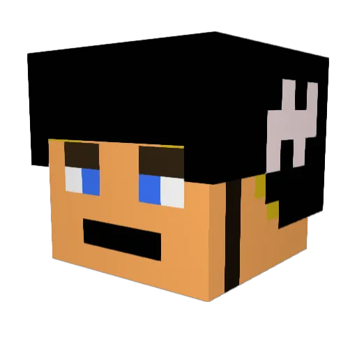 ZankaVD Minecraft avatar head, 3D render