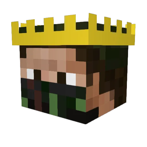 Zankarus Minecraft avatar head, 3D render