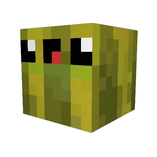 Zankyos Minecraft avatar head, 3D render