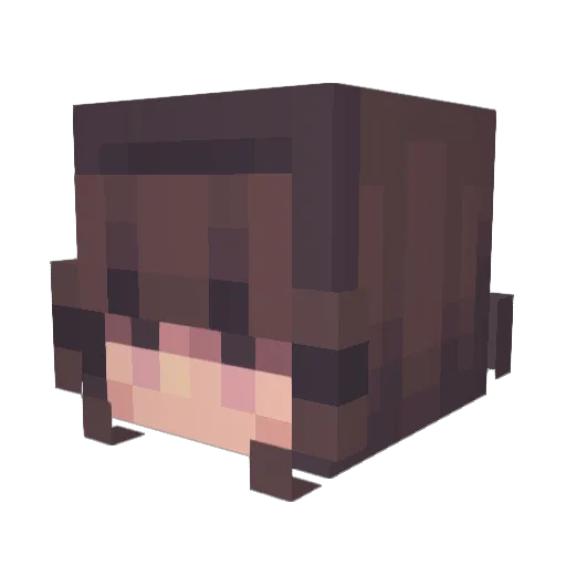 Zannabo Minecraft avatar head, 3D render
