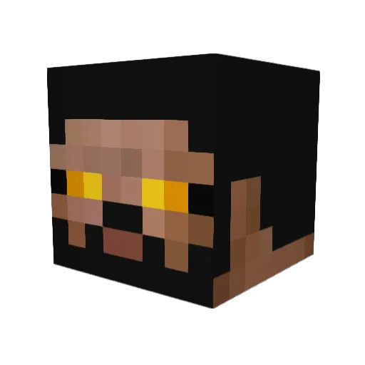 Zannark Minecraft avatar head, 3D render