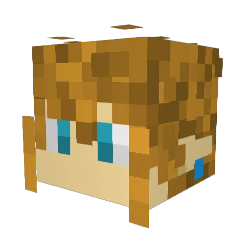 Zanner Minecraft avatar head, 3D render