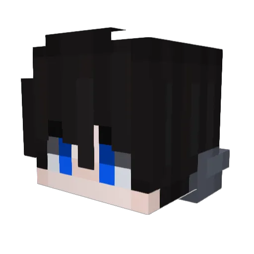 Zannian Minecraft avatar head, 3D render